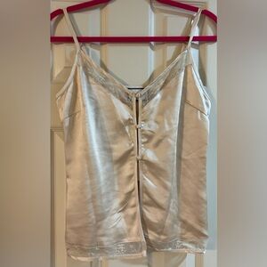 Runaway The Label Satin with Lace Trim Cami NWT size 6 in champagne